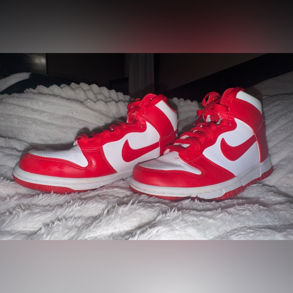 Nike High Dunks Red and White